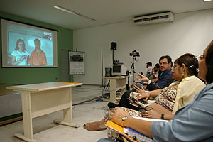 Videoconferncia com Mamirau